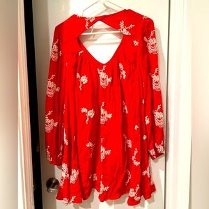 Free people red tunic dress